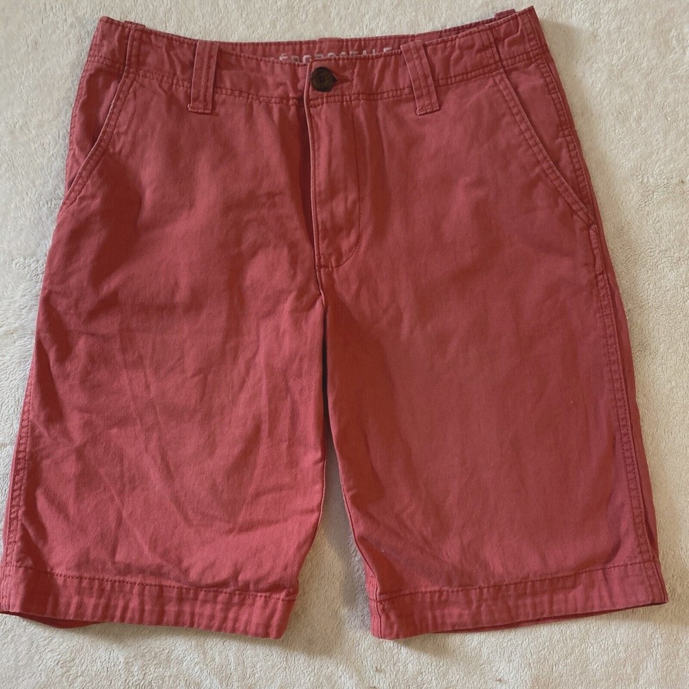 Salmon Coral Aeropostale Flat Front Chino Shorts Mens Size 30 Waist Meaures 32"